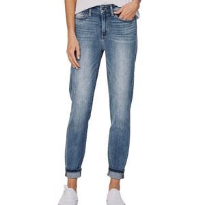 Judy Blue High Waist Faded Med Wash Lightly Distressed Super Stretch Slim Jeans